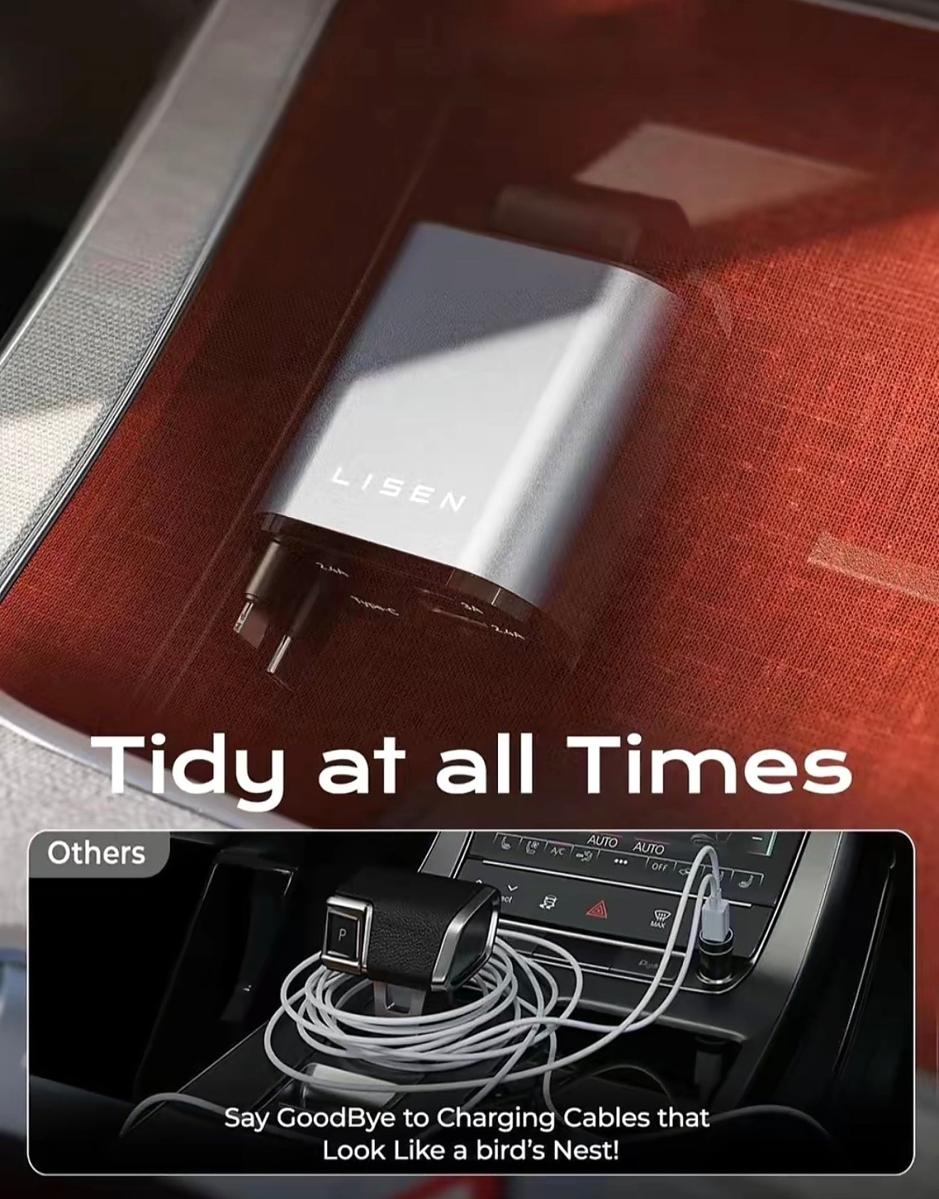 USB-C Retractable Car Charger